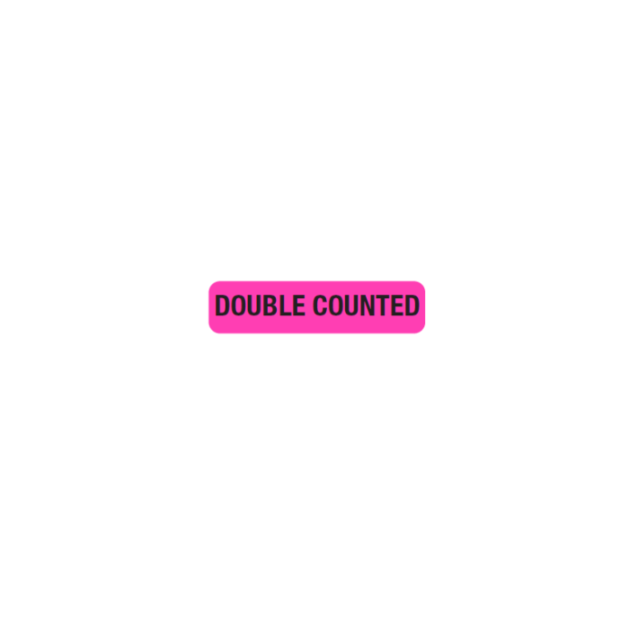 WARNING LABEL- 1-9/16” X 3/8” -  DOUBLE COUNTED - PM1DOUBLECOUNTED