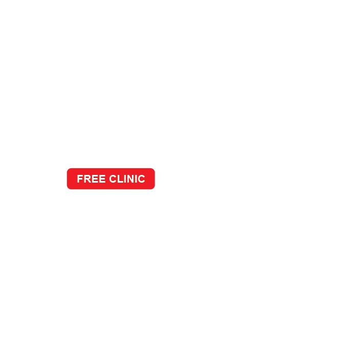 WARNING LABEL - 1-9/16” X 3/8” - FREE CLINIC
