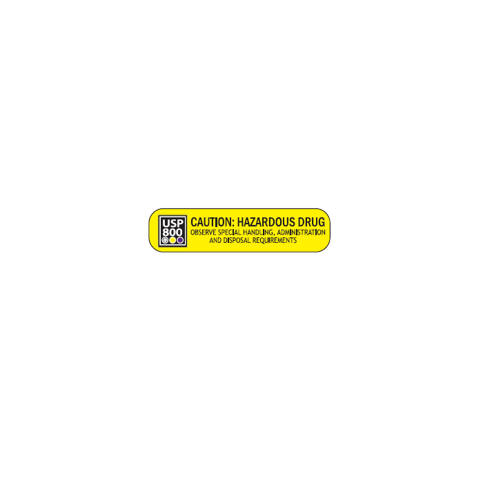 WARNING LABEL - 1-9/16 X 3/8 - CAUTION: HAZARDOUS DRUG - PM1HAZARDOUS