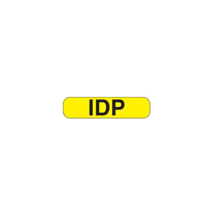 WARNING LABEL - 1-9/16 X 3/8- IDP - PM1IDP