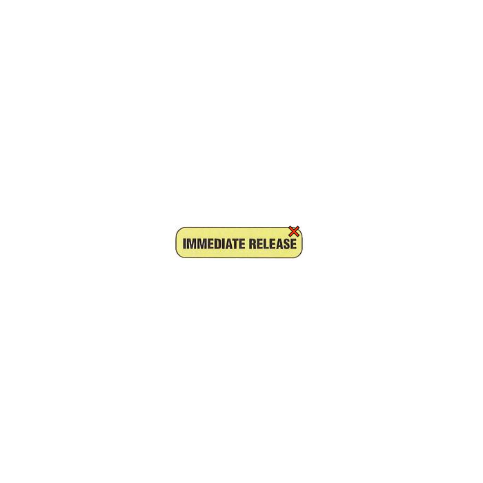 WARNING LABEL - 1-9/16” X 3/8” - IMMEDIATE RELEASE - PM1IMMEDREL-DS