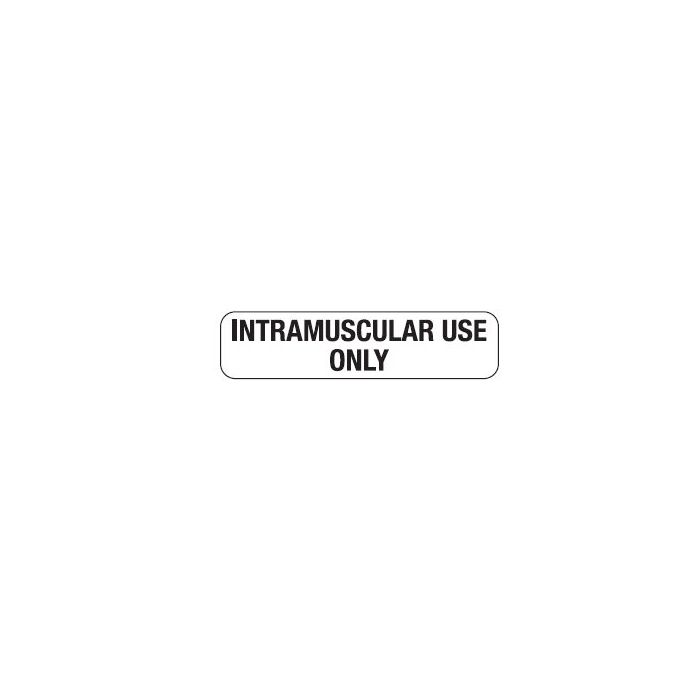 WARNING LABEL - 1-9/16” X 3/8” - INTRAMUSCULAR USE ONLY