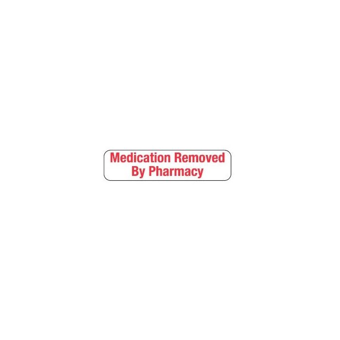 WARNING LABEL - 1-9/16” X 3/8” - MEDICATION REMOVED - PM1REMOVED-DS