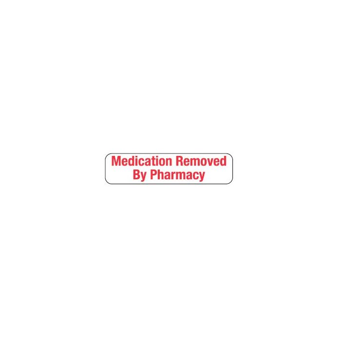 WARNING LABEL - 1-9/16” X 3/8” - MEDICATION REMOVED