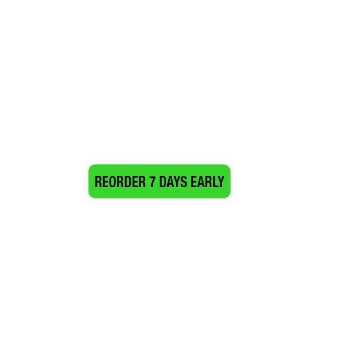 WARNING LABEL - 1-9/16” X 3/8” - REORDER 7 DAYS EARLY