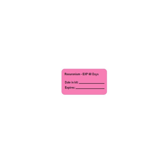 WARNING LABEL - 1-3/4 X 1 - ROCURONIUM