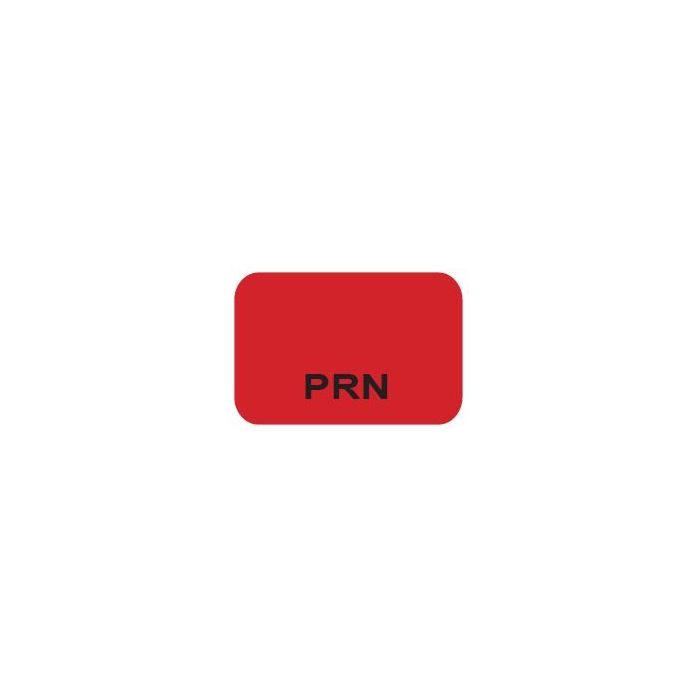SHEETED LABEL - PRN BLACK PRINT ON RED - 15 X 1 - 1600/PACK - PRN-RED2C
