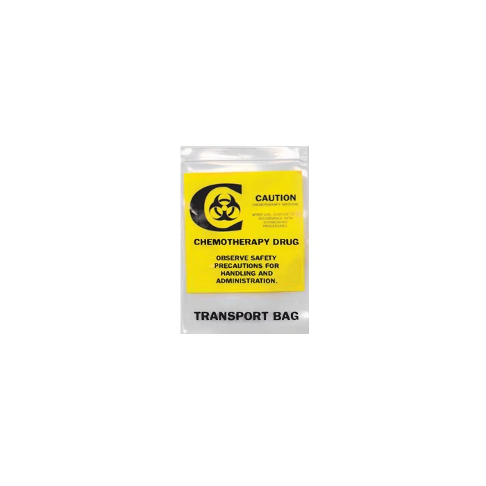 RECLOSABLE ZIP BAG - CHEMOTHERAPY DRUG TRANSPORT - 6 X 9 - 4 MIL - 500/CASE - Q134