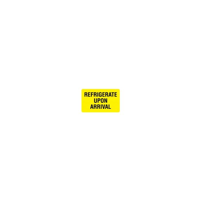 LABEL REFRIGERATE UPON ARRIVAL - QA128