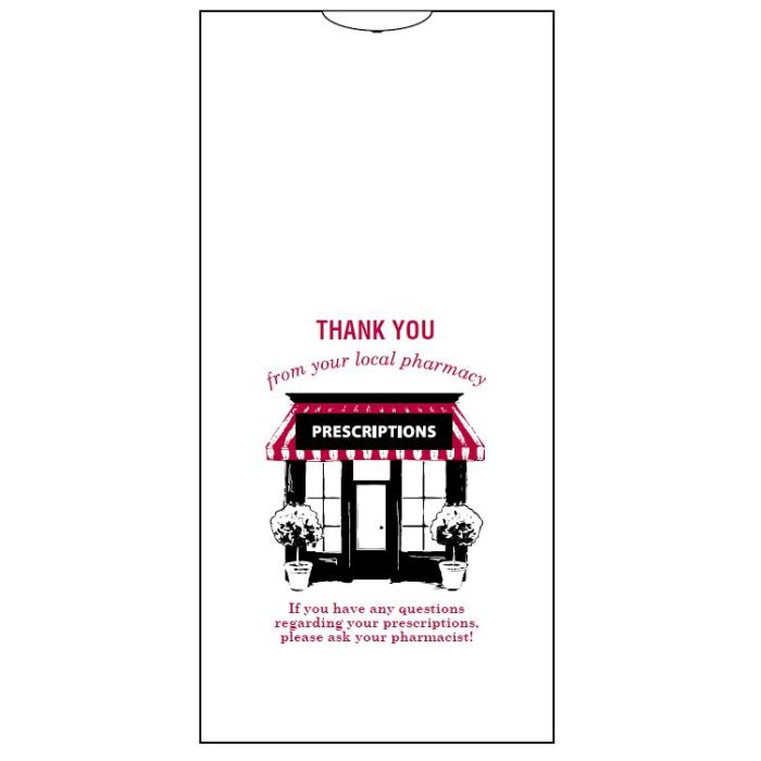STOCK - THANK YOU - 5-3/4 X 3-3/4 X 10-5/8 - 6LB - RX BAG - 25 - RXBAG6LB