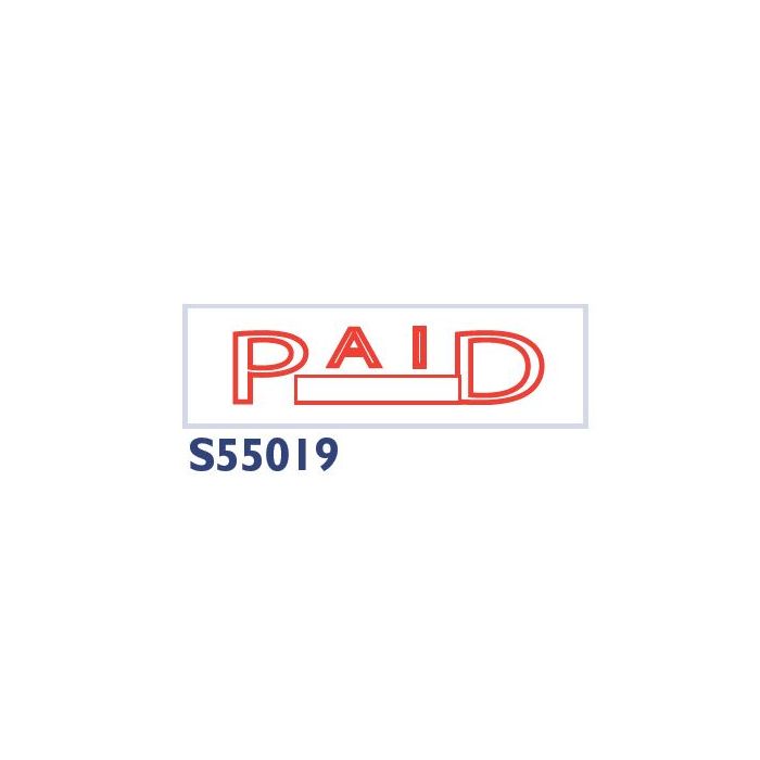 STAMP - PRE-INKED - 1-3/8 X 3/8 - PAID - S55019
