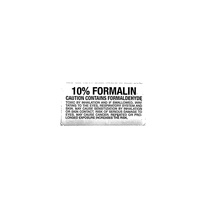 LABEL - 1 X 2 - 10% FORMALIN CAUTION CONTAINS FORMALDEHYDE - SB-381H-J