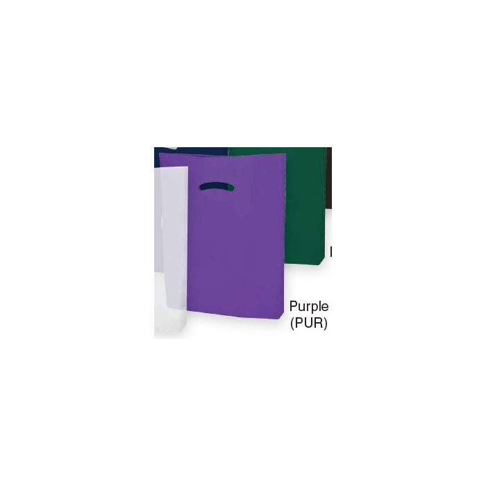 POLY MERCHANDISE BAGS - 15 X 18 X 4 - SUPER GLOSS - PURPLE - 500/CASE - SG-15184PUR