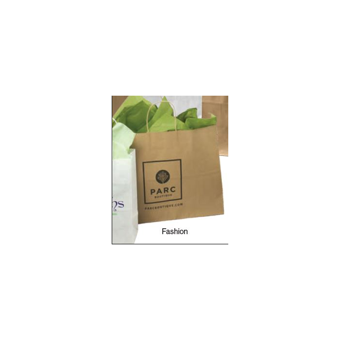 NATURAL KRAFT BAGS - 16 X 6 X 12 - FASHION - 250/CASE - SH-FANK