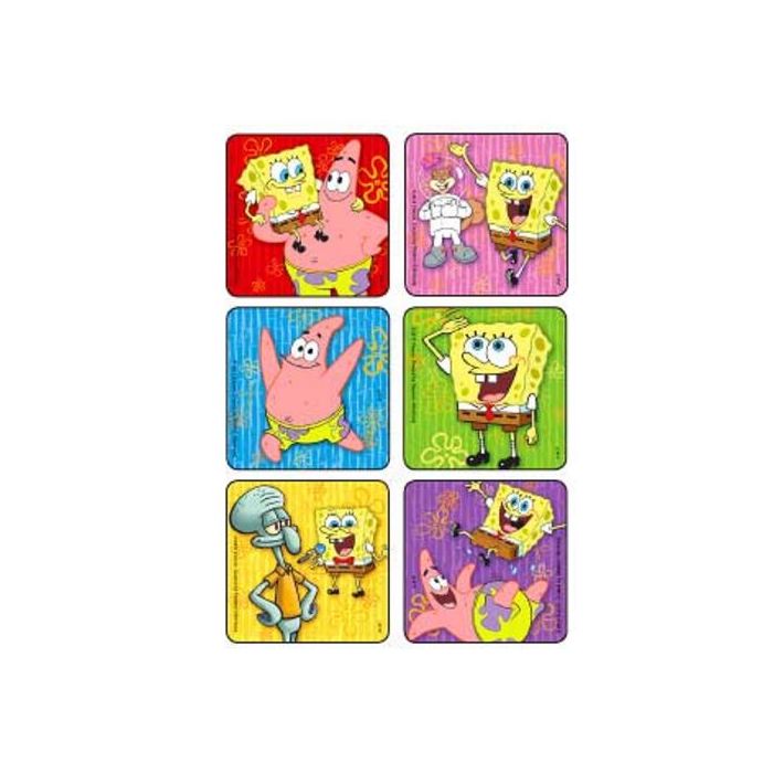 STICKERS - SPONGEBOB SQUAREPANTS - 2-1/2 - 75/PACK - STM1477