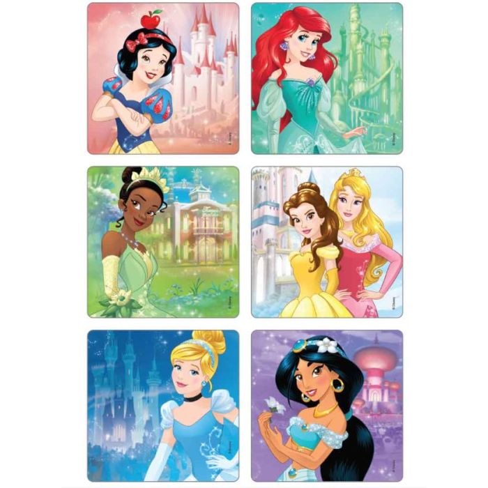STICKERS - DISNEY PRINCESS CASTLES - 2-1/2 - 75/PACK