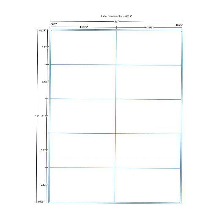 SHEETED LABEL - 10-UP SYNMED LASER MEDSHEET - 8-1/2 X 11 - 1000/CASE - SYN10UP-J