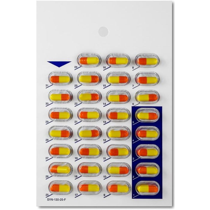 CARD AND BLISTER - 31 DAY SINGLE DOSE COLD SEAL - COUNTDOWN - SYNMED-FRONT