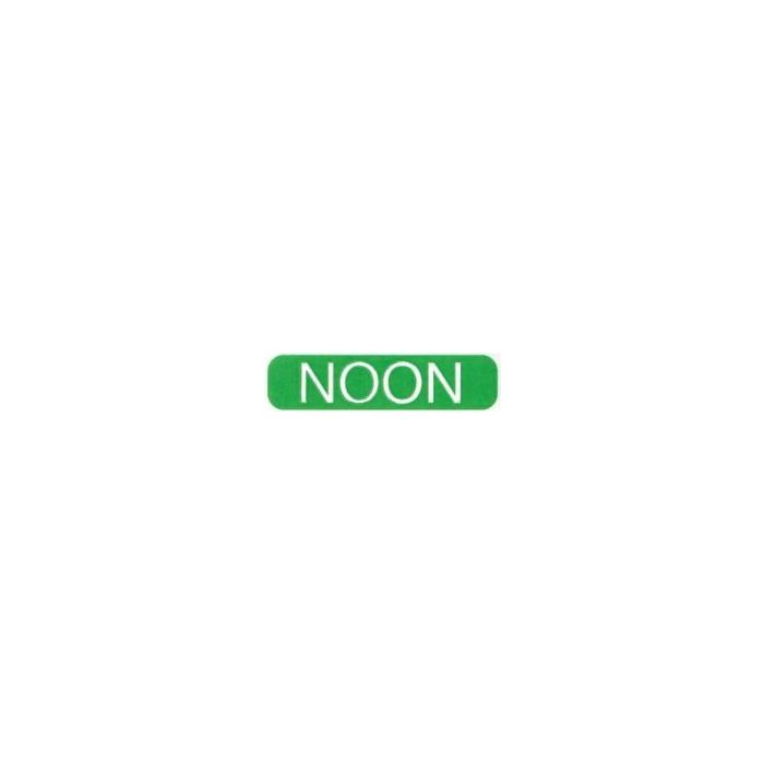 LABEL - 1-9/16 X 3/8 - TIME OF DAY - NOON - TIME-NOON