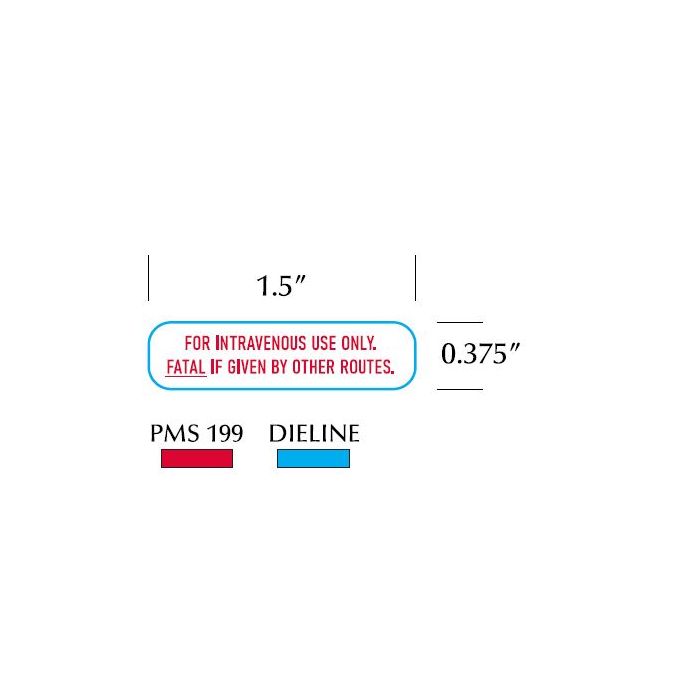 LABEL - 3/8 X 1-1/2 - FOR INTRAVENOUS USE ONLY