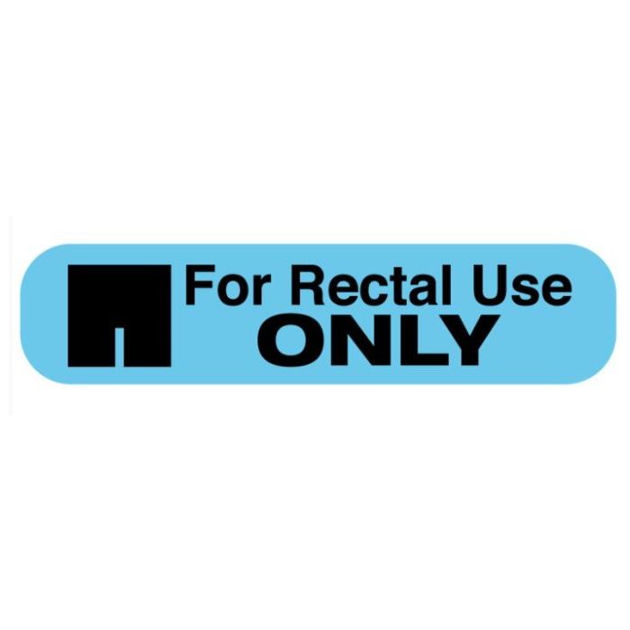 LABEL FOR RECTAL USE ONLY 1 5/8 X 3/8
