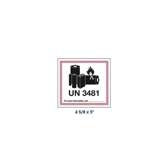 AIR LABELS - LITHIUM BATTERY HANDLING - 500/ROLL - ULS23263