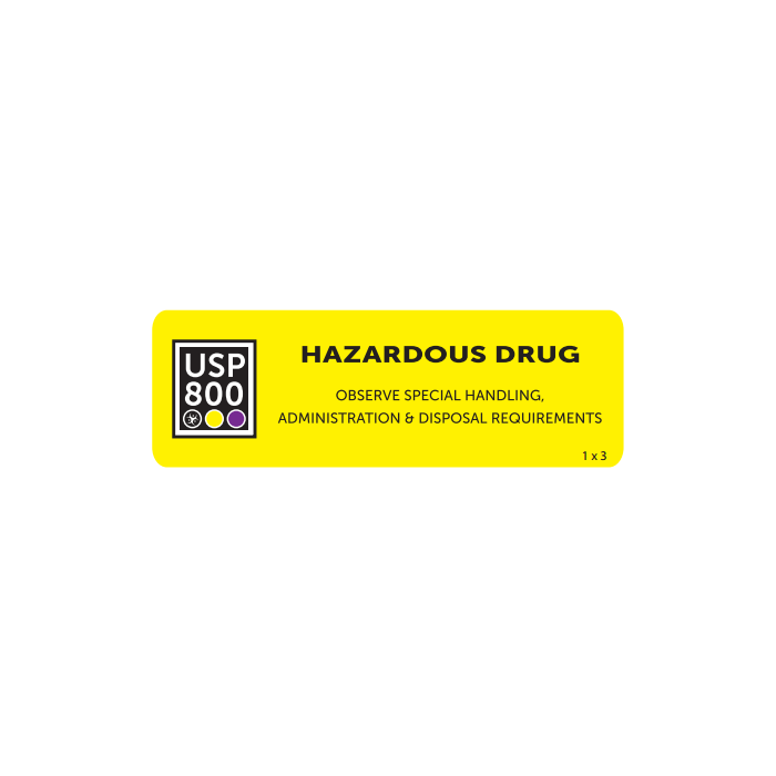 WARNING LABEL - 1 X 3 - USP 800-HAZARDOUS DRUG - USP8003X1