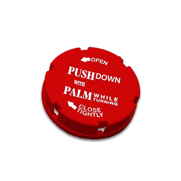 BERRY FRIENDLY & SAFE CHILD-RESISTANT CAP - RED - 13/16 DRAM - VFSRCR13