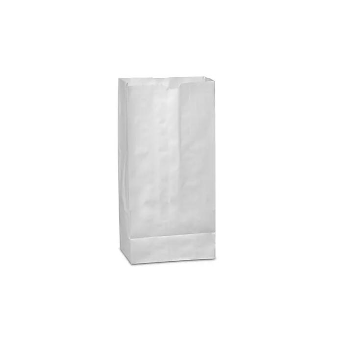 PAPER BAG - FLAT BOTTOM - WHITE - 7-1/8 X 4-1/2 X 13-3/4 - 12LB - WSQJ12