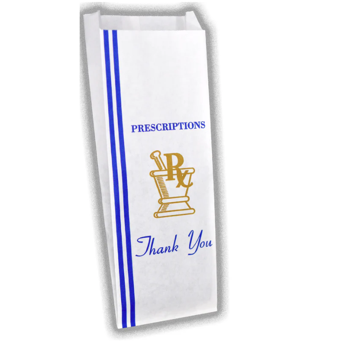 STOCK - THANK YOU - 3-1/2 X 1-1/2 X 10 - RX BAG 21