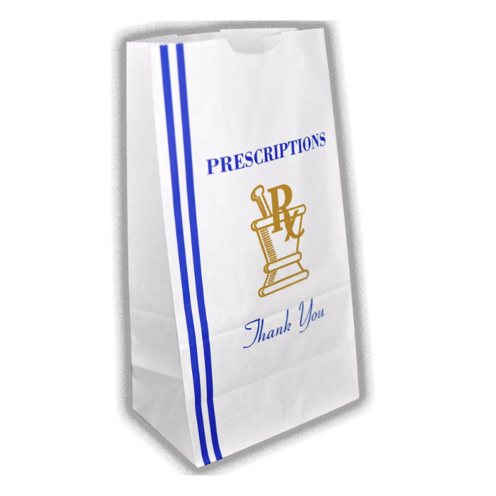 STOCK - THANK YOU – 5-3/4 X 3-3/4 X 10-5/8” - 6 LB - RX BAG 25