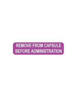 WARNING LABEL - 1-9/16” X 3/8” - REMOVE FROM CAPSULE