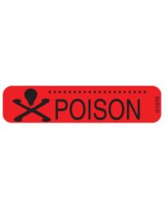 WARNING LABEL - 1-9/16 X 3/8 - POISON