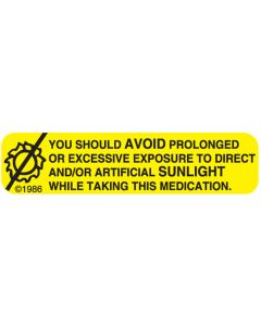 WARNING LABEL - 1-9/16 X 3/8 - YOU SHOULD AVOID - 11X