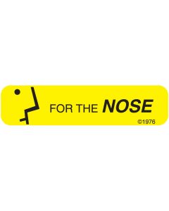 WARNING LABEL - 1-9/16 X 3/8 - FOR THE NOSE - 125
