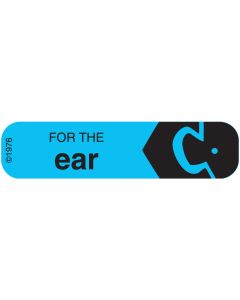WARNING LABEL - 1-9/16 X 3/8 - FOR THE EAR - 126