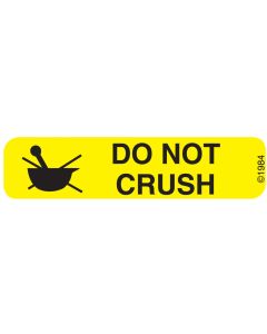 WARNING LABEL - 1-9/16 X 3/8 - DO NOT CRUSH - 1328