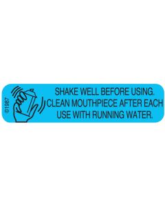 WARNING LABEL - 1-9/16 X 3/8 SHAKE WELL BEFORE USING - 1334