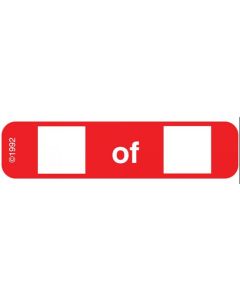 WARNING LABEL - 1-9/16 X 3/8 - _____OF_____ - 1342