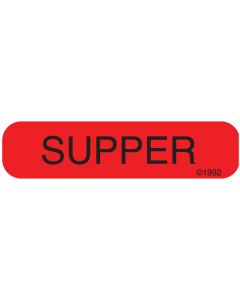 WARNING LABEL - 1-9/16 X 3/8 - SUPPER - 1351