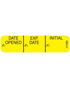 WARNING LABEL - 1-9/16 X 3/8 - DATE OPENED - 1370