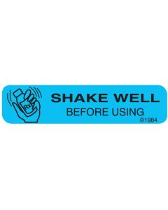 WARNING LABEL - 1-9/16 X 3/8 - SHAKE WELL BEFORE USING - 149