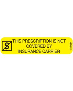 WARNING LABEL - 1-9/16 X 3/8 - THIS PRESCRIPTION IS NOT - 1504