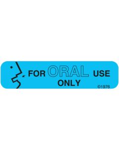 WARNING LABEL - 1-9/16 X 3/8 - FOR ORAL USE ONLY - 151