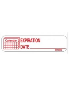 WARNING LABEL - 1-9/16 X 3/8 - EXPIRATION DATE _____________ - 1591