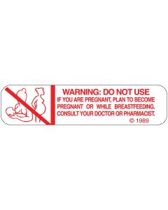 WARNING LABEL - 1-9/16 X 3/8 - WARNING: DO NOT USE