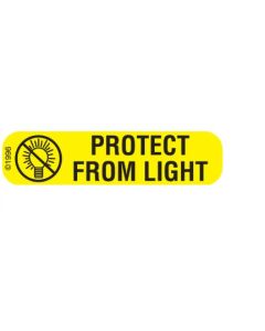 WARNING LABEL - 1-9/16 X 3/8 - PROTECT FROM LIGHT