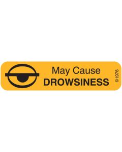 WARNING LABEL - 1-9/16 X 3/8 - MAY CAUSE DROWSINESS - 170