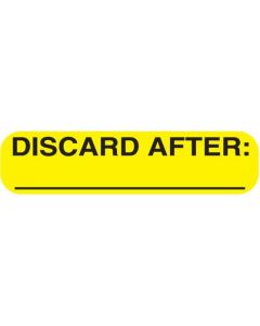 WARNING LABEL - 1-9/16 X 3/8 - DISCARD AFTER:_____ - 1709