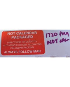 WARNING LABEL - 1-3/4 X 1 - NOT CALENDAR PACKAGED - 1720PM9NOTCAL